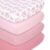The Peanutshell 4-Pack Fitted Crib Sheet Set – Super Soft & Breathable Baby Girl Crib Sheets, Nursery Decor, Fit for Standard Mattress Cover- Pink Roses and Ditsy